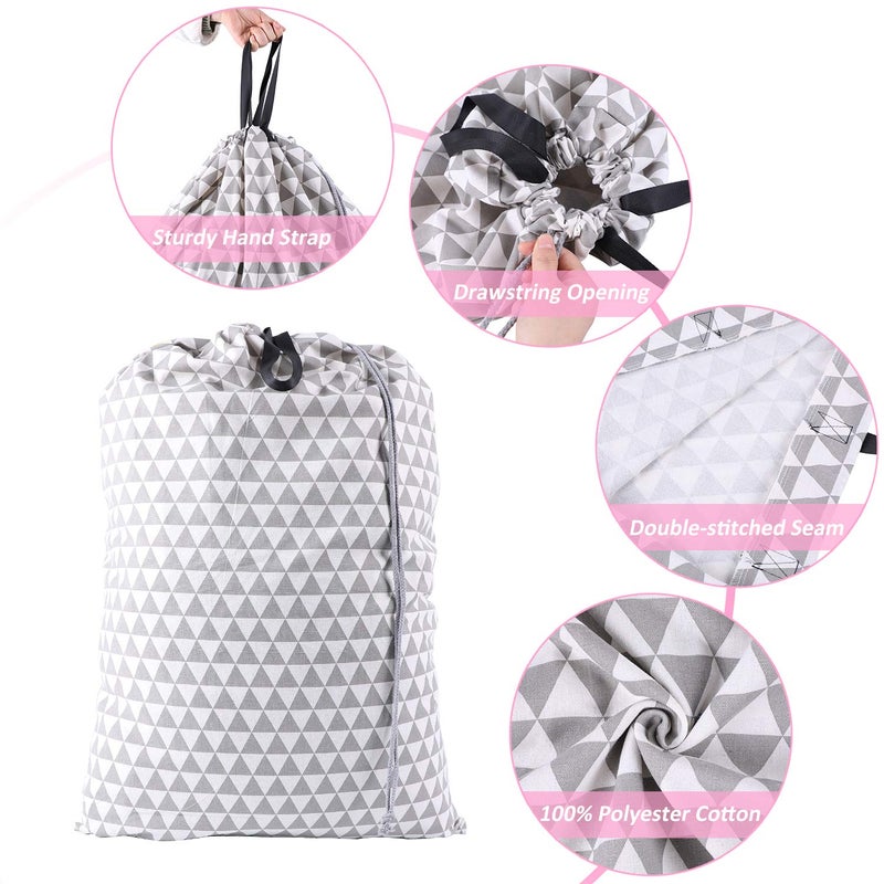 SWISSELITE Laundry Bag with Handle and Drawstring, Large Heavy Duty Laundry Bag, 28 x 40 Inches Travel Dirty Clothes Bag for Laundromat and Household - Image 4